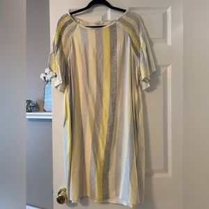 Yellow stripped dress